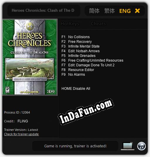 Heroes Chronicles: Clash of The Dragons: Trainer +9 [v1.1]