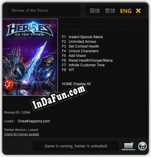 Heroes of the Storm: Trainer +8 [v1.6]