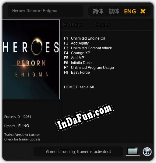 Heroes Reborn: Enigma: Cheats, Trainer +8 [FLiNG]