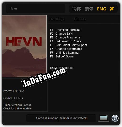 Hevn: Trainer +8 [v1.4]