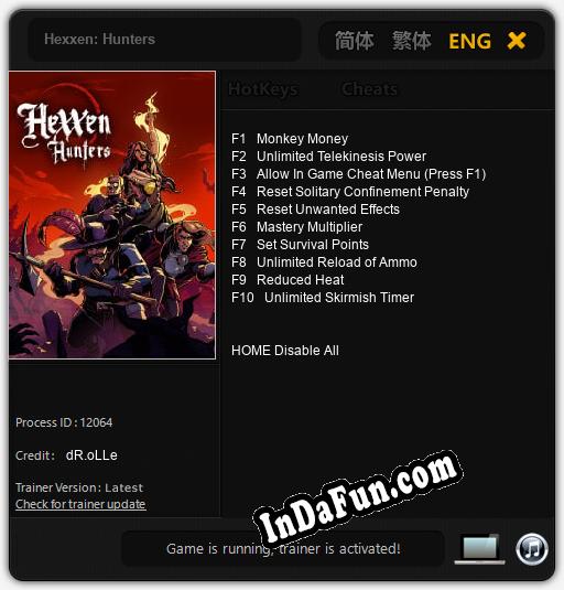 Hexxen: Hunters: Cheats, Trainer +10 [dR.oLLe]