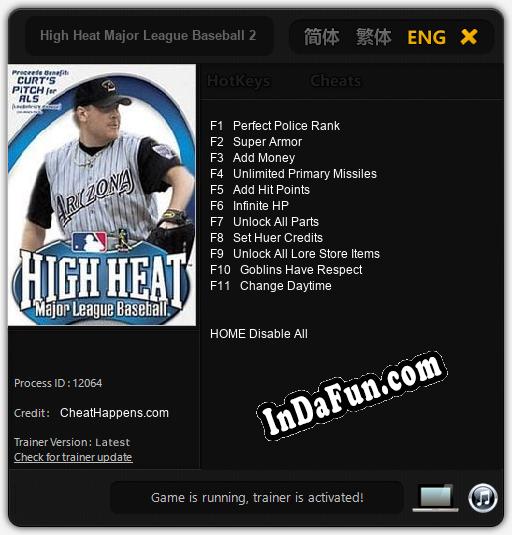 High Heat Major League Baseball 2004: Cheats, Trainer +11 [CheatHappens.com]