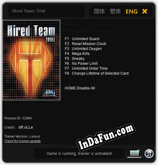 Hired Team: Trial: TRAINER AND CHEATS (V1.0.4)
