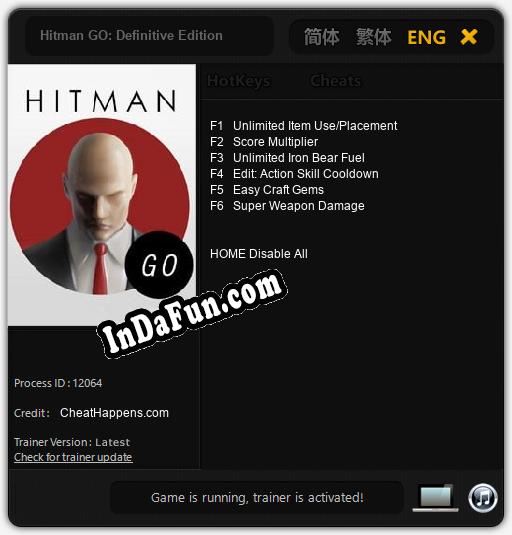 Hitman GO: Definitive Edition: Cheats, Trainer +6 [CheatHappens.com]