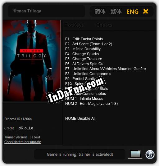 Hitman Trilogy: Cheats, Trainer +14 [dR.oLLe]