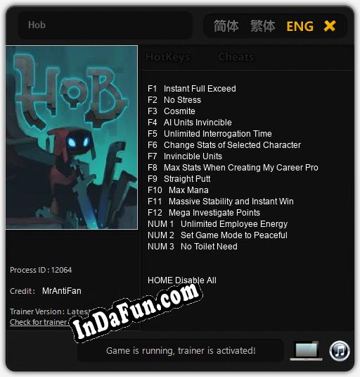 Hob: Cheats, Trainer +15 [MrAntiFan]