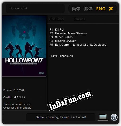 Hollowpoint: TRAINER AND CHEATS (V1.0.14)