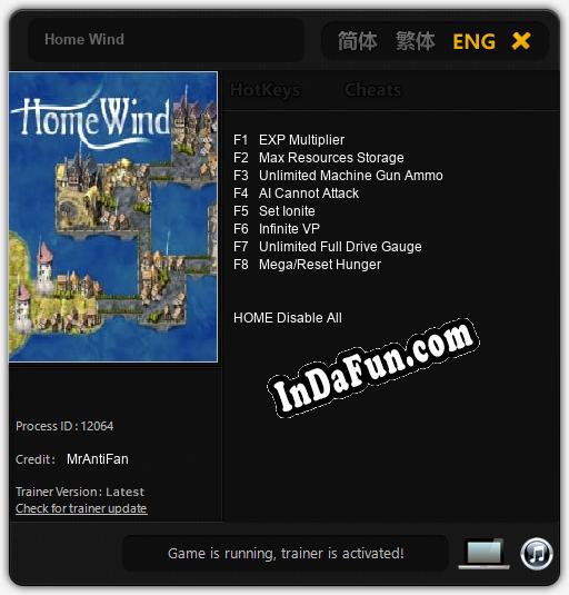 Home Wind: TRAINER AND CHEATS (V1.0.85)