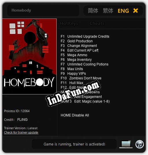 Homebody: Cheats, Trainer +15 [FLiNG]