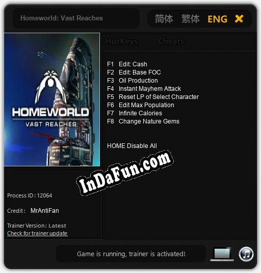 Homeworld: Vast Reaches: TRAINER AND CHEATS (V1.0.43)