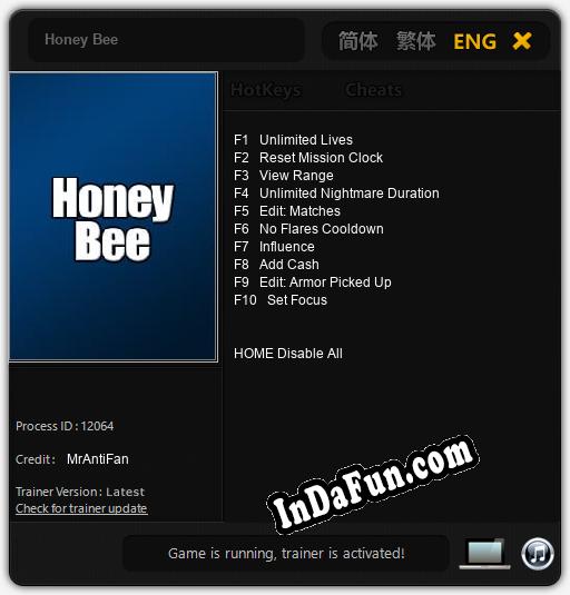 Honey Bee: Cheats, Trainer +10 [MrAntiFan]