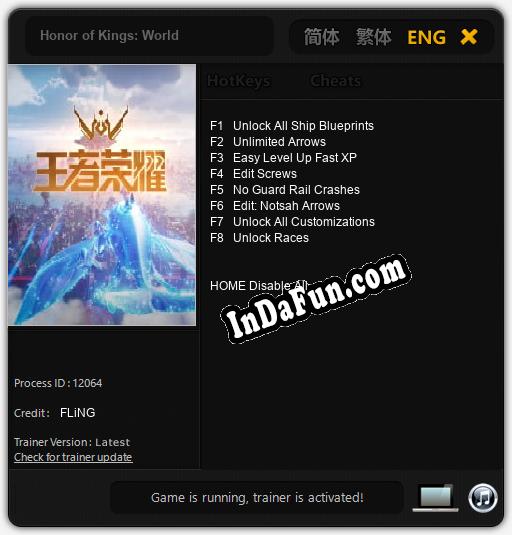 Honor of Kings: World: Trainer +8 [v1.7]