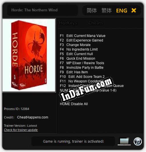 Horde: The Northern Wind: Cheats, Trainer +13 [CheatHappens.com]