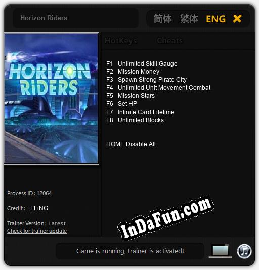 Horizon Riders: Trainer +8 [v1.7]