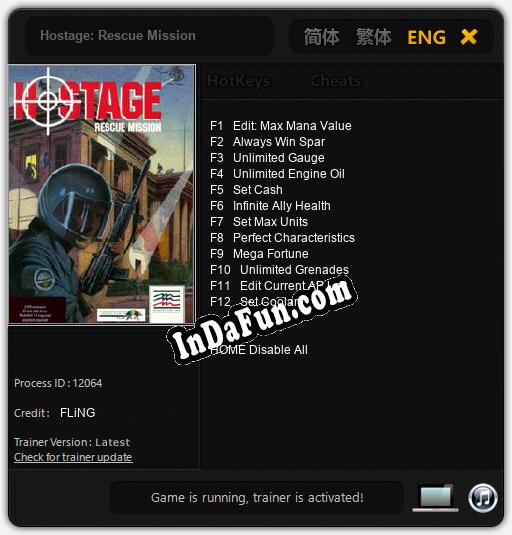 Hostage: Rescue Mission: Trainer +12 [v1.4]