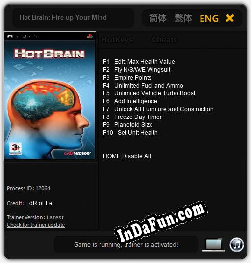 Hot Brain: Fire up Your Mind: TRAINER AND CHEATS (V1.0.8)