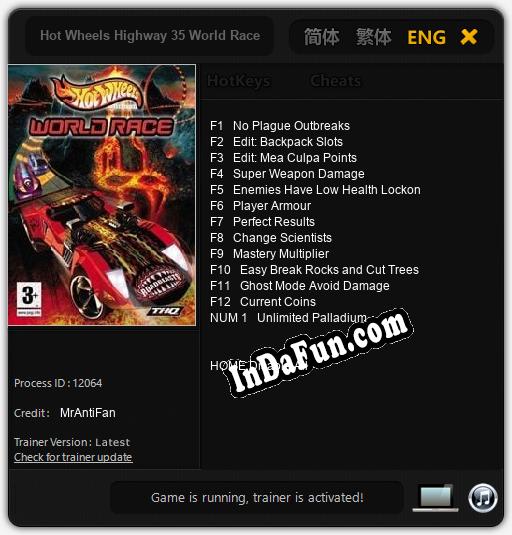 Hot Wheels Highway 35 World Race: Trainer +13 [v1.9]