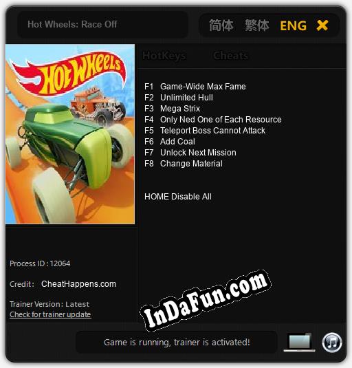 Hot Wheels: Race Off: TRAINER AND CHEATS (V1.0.36)