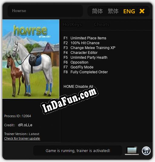 Howrse: Cheats, Trainer +8 [dR.oLLe]