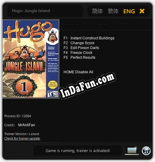 Hugo: Jungle Island: Trainer +5 [v1.6]