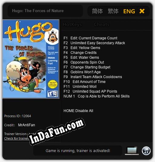 Hugo: The Forces of Nature: TRAINER AND CHEATS (V1.0.11)