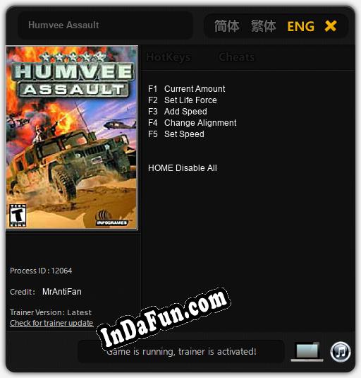 Humvee Assault: TRAINER AND CHEATS (V1.0.13)