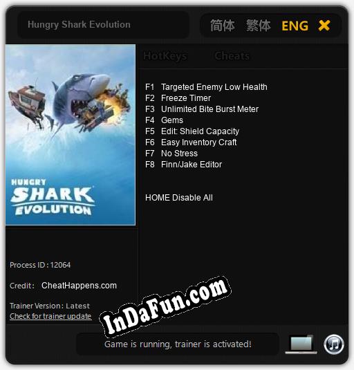 Hungry Shark Evolution: Cheats, Trainer +8 [CheatHappens.com]