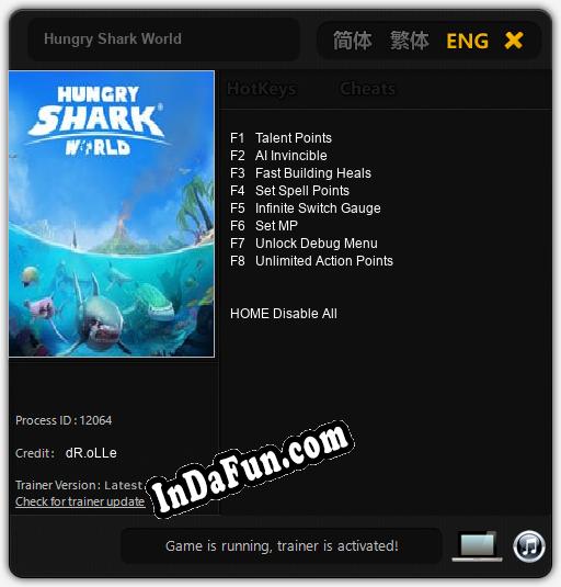 Hungry Shark World: Cheats, Trainer +8 [dR.oLLe]