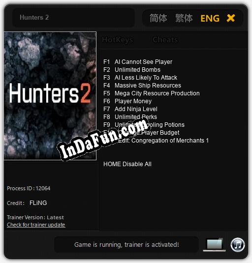 Trainer for Hunters 2 [v1.0.9]