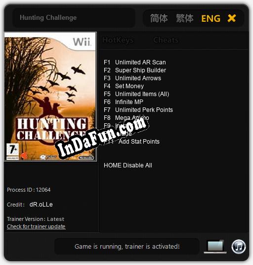 Hunting Challenge: TRAINER AND CHEATS (V1.0.43)