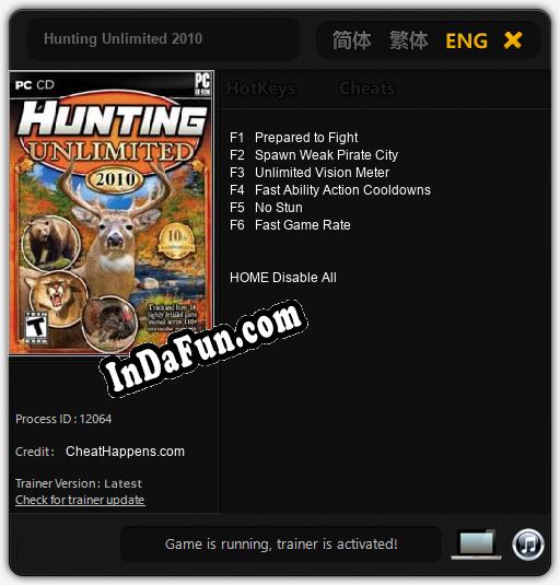 Hunting Unlimited 2010: Trainer +6 [v1.7]