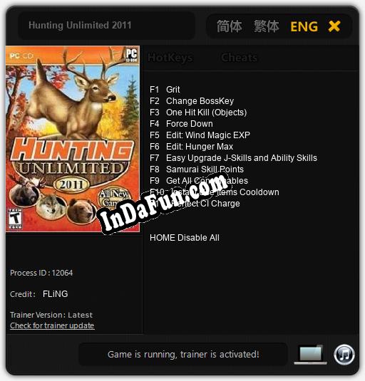 Hunting Unlimited 2011: Trainer +11 [v1.1]