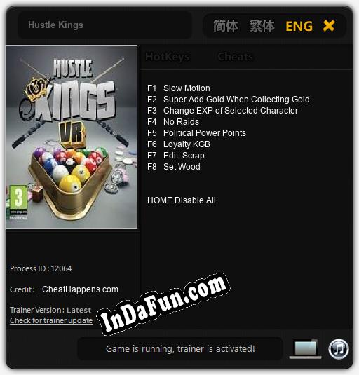 Hustle Kings: Cheats, Trainer +8 [CheatHappens.com]