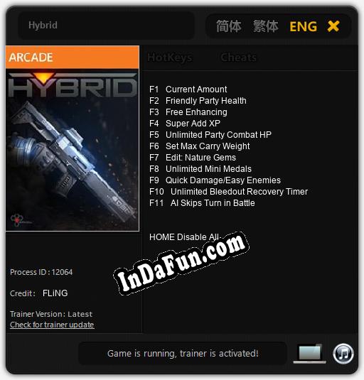 Hybrid: TRAINER AND CHEATS (V1.0.22)