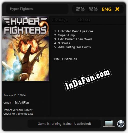 Trainer for Hyper Fighters [v1.0.1]