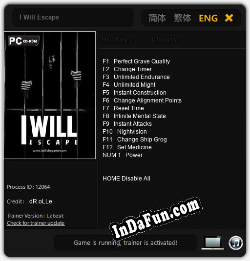 I Will Escape: Trainer +13 [v1.2]