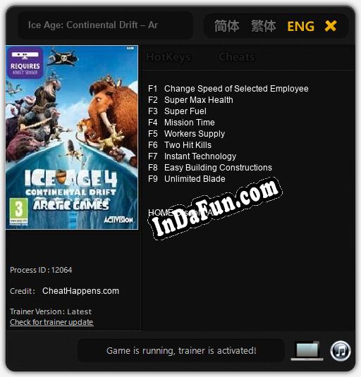 Ice Age: Continental Drift – Arctic Games: TRAINER AND CHEATS (V1.0.90)