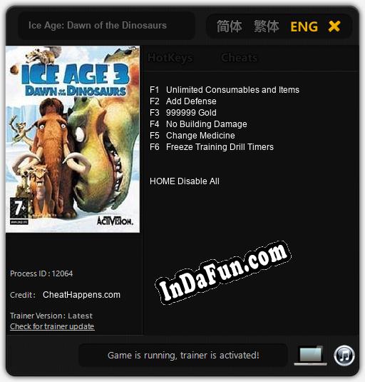 Ice Age: Dawn of the Dinosaurs: TRAINER AND CHEATS (V1.0.4)
