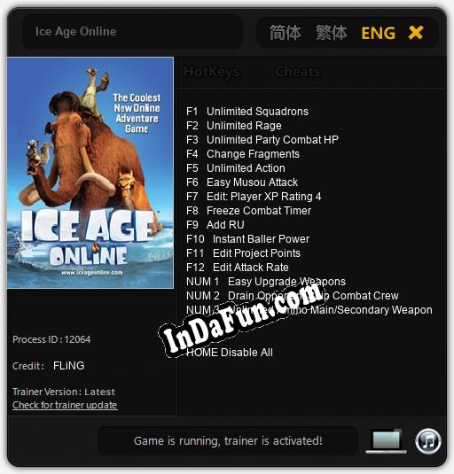 Ice Age Online: TRAINER AND CHEATS (V1.0.88)