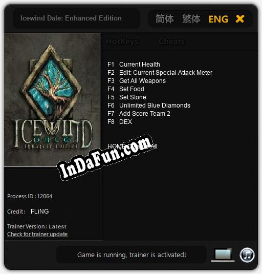 Icewind Dale: Enhanced Edition: Trainer +8 [v1.1]
