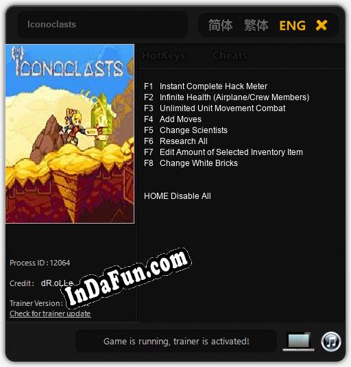 Iconoclasts: TRAINER AND CHEATS (V1.0.37)