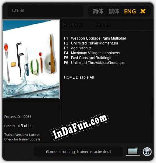 I-Fluid: TRAINER AND CHEATS (V1.0.69)