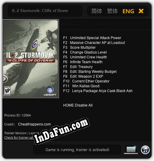 IL-2 Sturmovik: Cliffs of Dover: Cheats, Trainer +12 [CheatHappens.com]