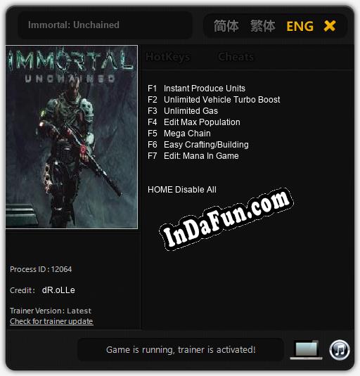 Immortal: Unchained: TRAINER AND CHEATS (V1.0.75)
