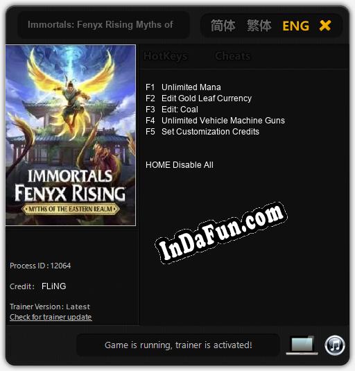 Trainer for Immortals: Fenyx Rising Myths of the Eastern Realm [v1.0.6]