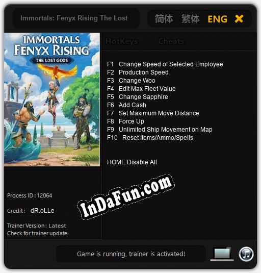 Immortals: Fenyx Rising The Lost Gods: Cheats, Trainer +10 [dR.oLLe]