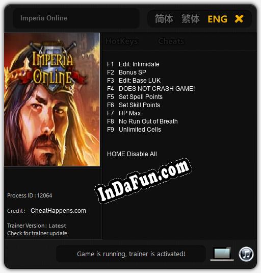 Imperia Online: TRAINER AND CHEATS (V1.0.25)