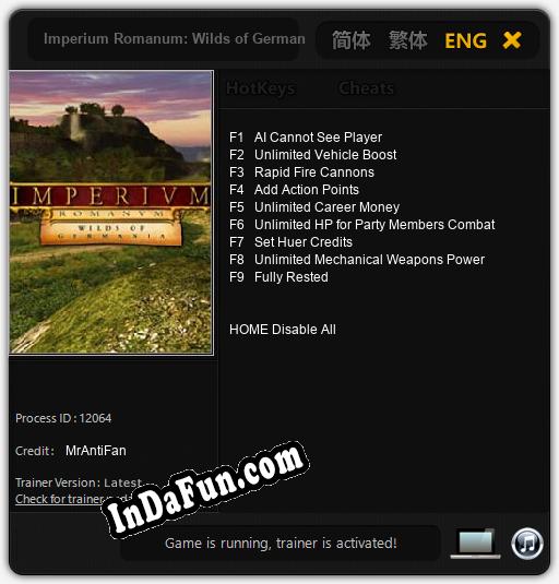 Imperium Romanum: Wilds of Germania: Cheats, Trainer +9 [MrAntiFan]