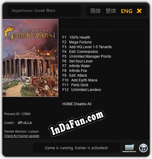 Imperiums: Greek Wars: Cheats, Trainer +12 [dR.oLLe]