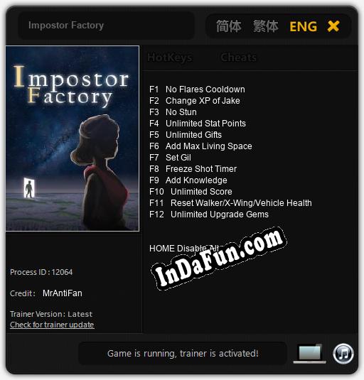 Impostor Factory: Cheats, Trainer +12 [MrAntiFan]